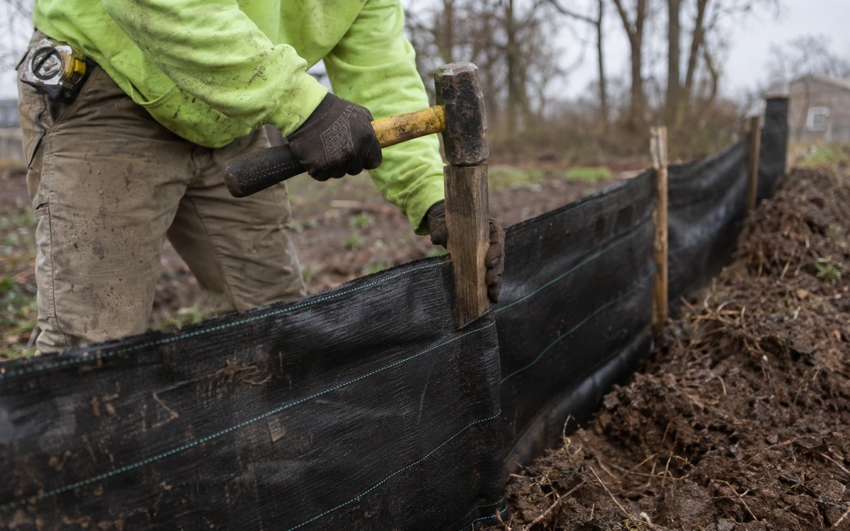 Silt fence installation contractor